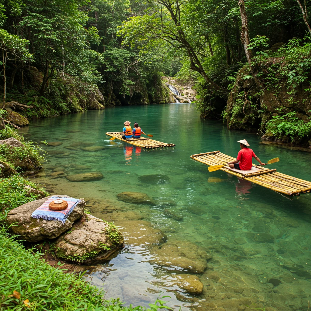 Introduction to Jamaica Bamboo Rafting Experience with Limestone Massage