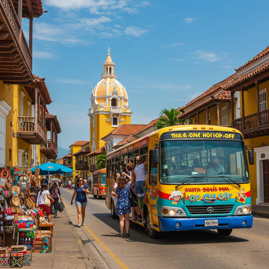 How Does the Hop-On Hop-Off Bus Tour Work in Cartagena?