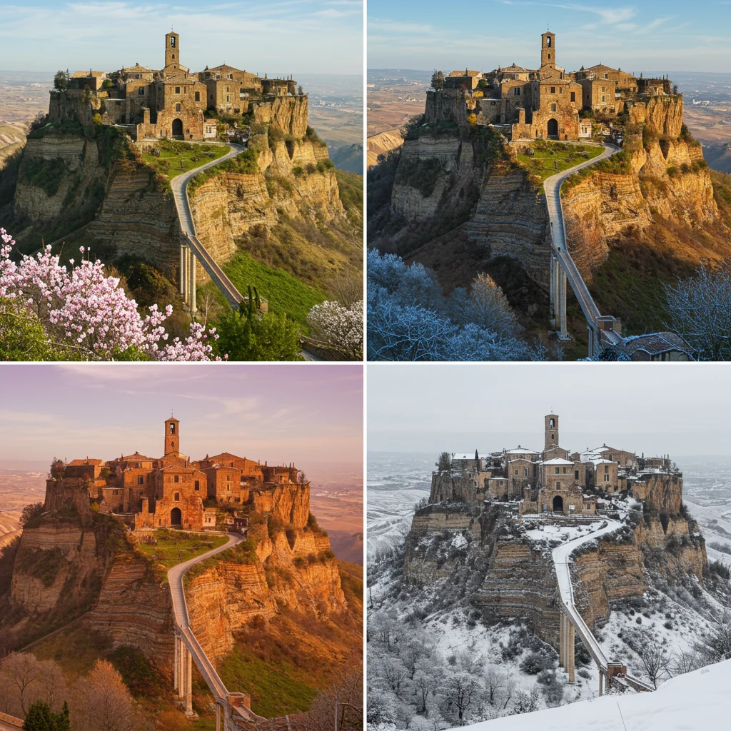 Civita di Bagnoregio Through the Seasons