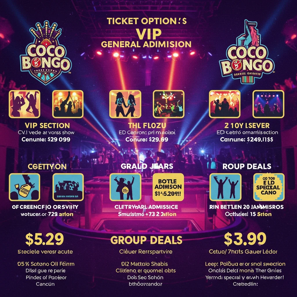 Coco Bongo’s Ticket Options Explained